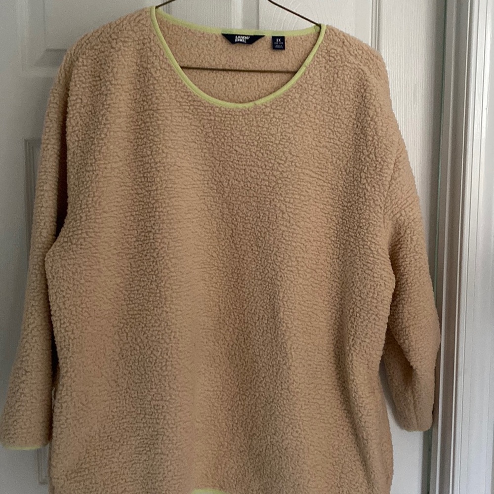 Fleece crew neck sweater
